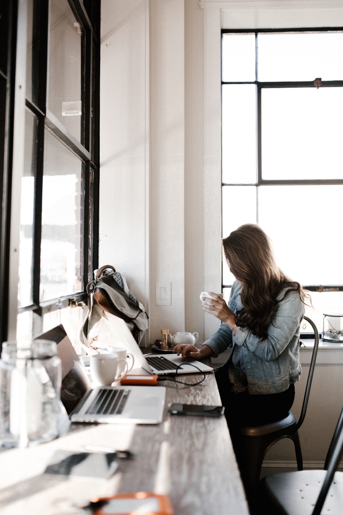 picture of Cristina Tarantino working in an office